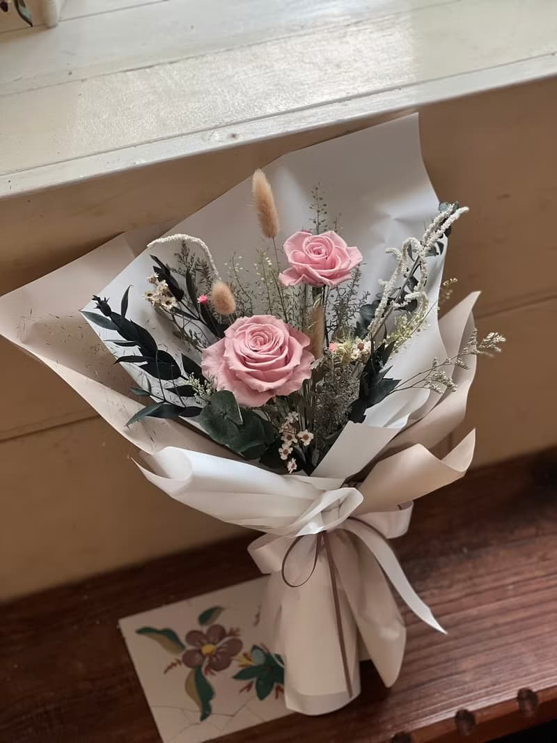 永生花 永生玫瑰花束 告白花束 求婚花束 情人節花束 不凋花 乾燥