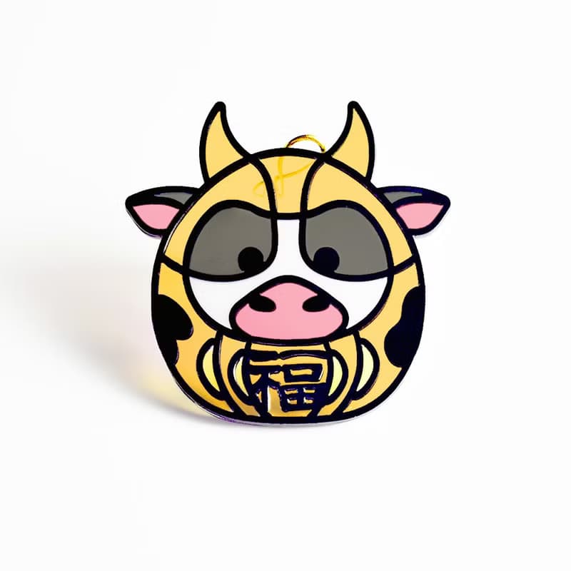 動物達摩(牛) 掛飾 l 蛇年 福貼 揮春 春聯 招福貓 招財貓