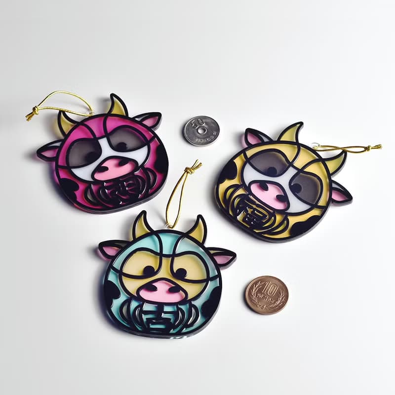 動物達摩(牛) 掛飾 l 蛇年 福貼 揮春 春聯 招福貓 招財貓