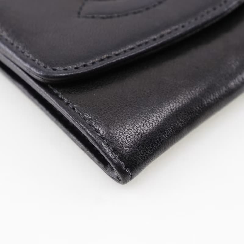 【日本直送】シャネル CHANEL ココマーク コインケース ヴィンテージ ラムスキン 黒 レディース【中古】