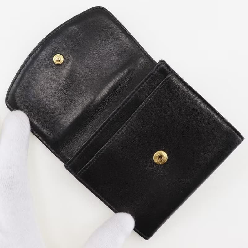 【日本直送】シャネル CHANEL ココマーク コインケース ヴィンテージ ラムスキン 黒 レディース【中古】