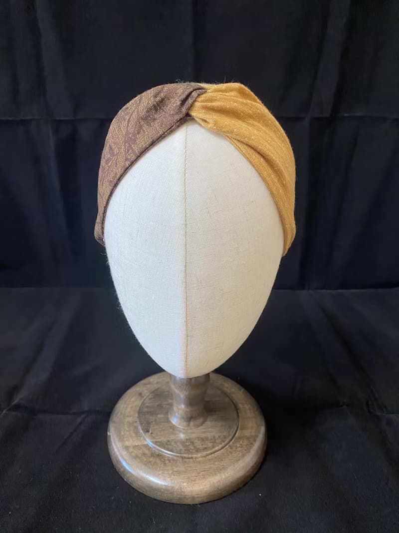 點點巧克力烏龍/扭結髮帶/日本渲染布