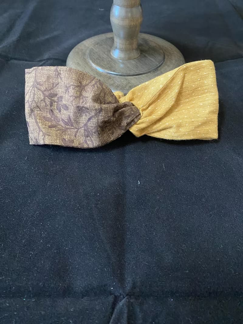 點點巧克力烏龍/扭結髮帶/日本渲染布