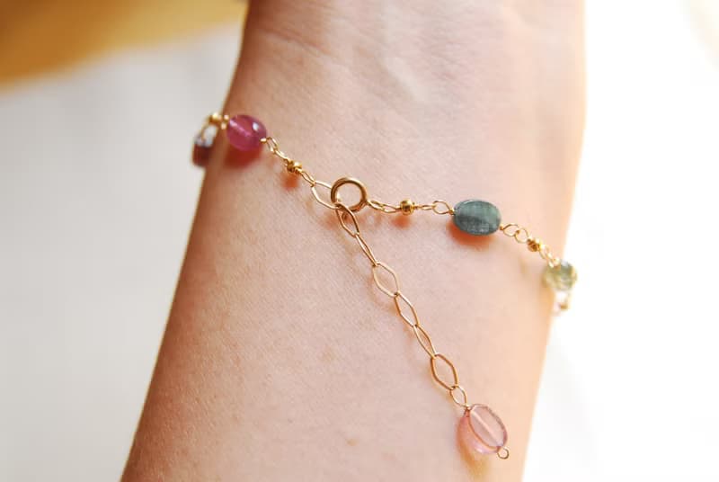 オーバル型トルマリンのブレスレット no.1１４kgf