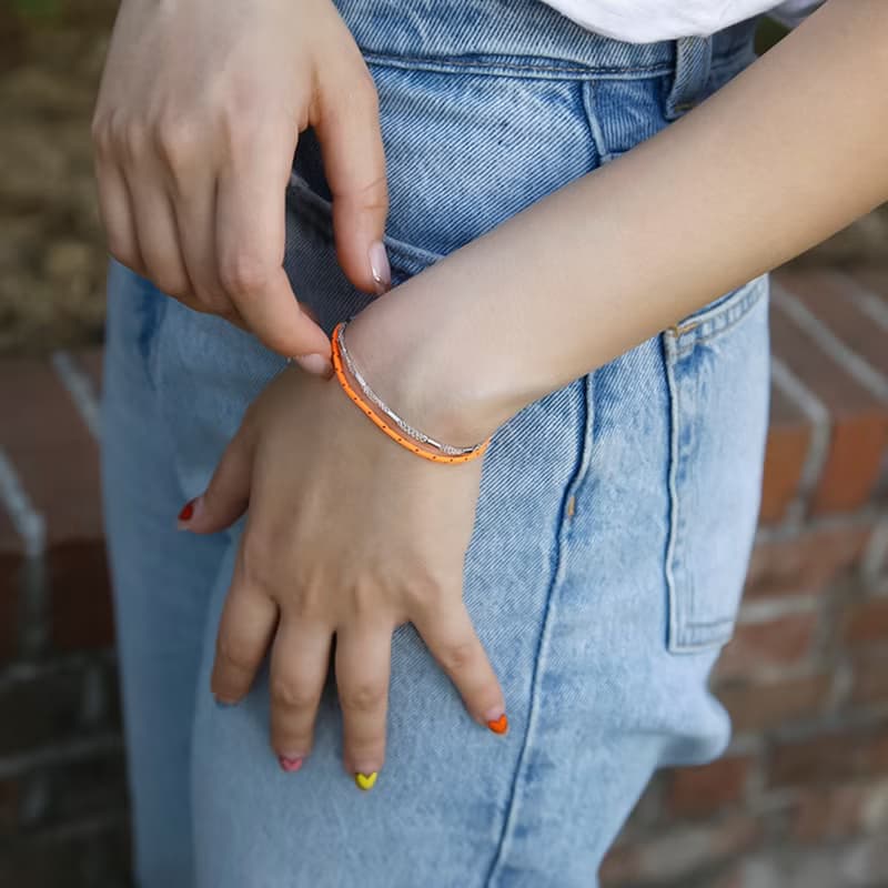 NCT PICK | LA LIGNE TWOSOME BRACELET_Orange Dot