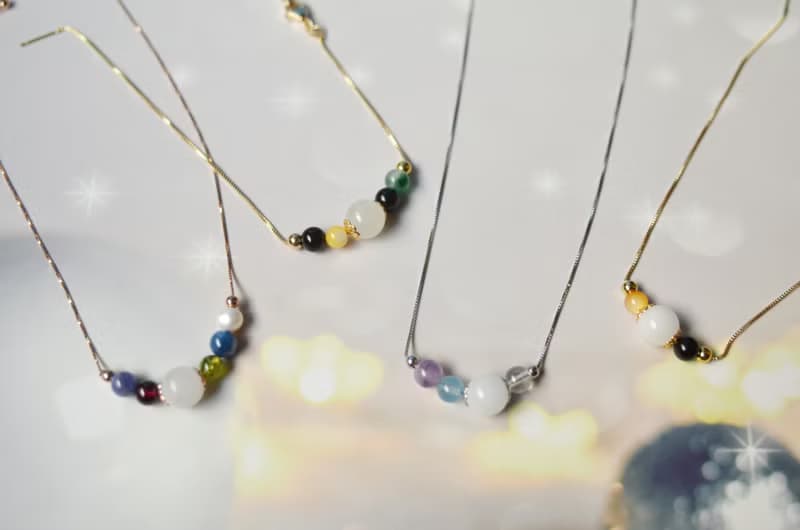 Birthstone - 自選誕生石與胎毛珠 925銀母乳飾品項鍊