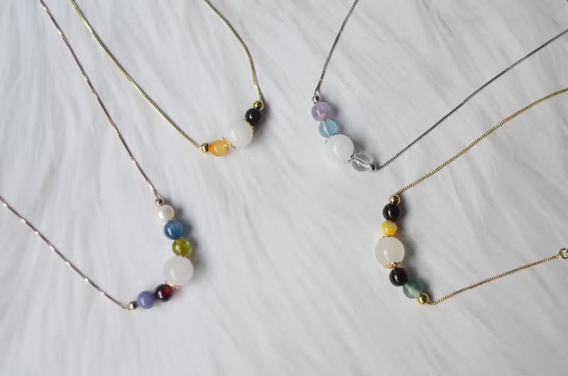 Birthstone - 自選誕生石與胎毛珠 925銀母乳飾品項鍊