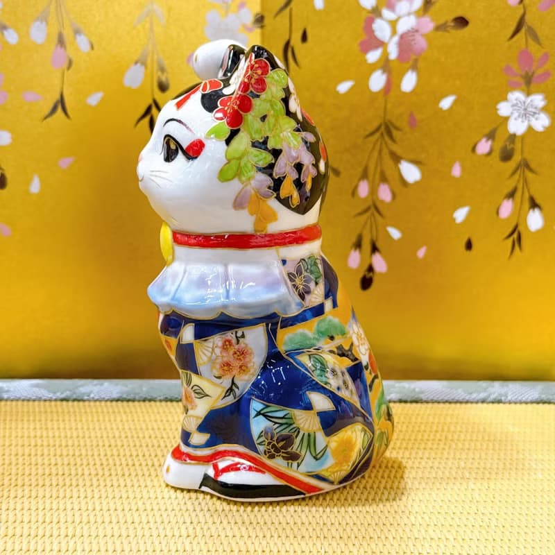 【藝富雙輝】日本清水燒招財貓 | 色繪 - 舞妓富士