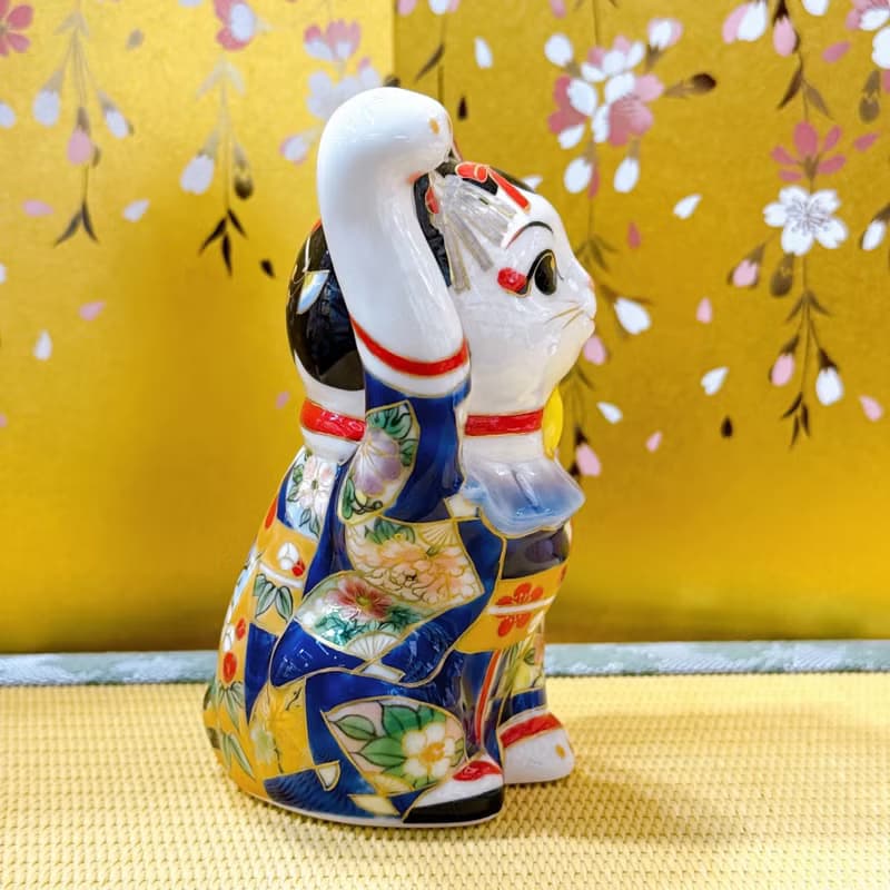 【藝富雙輝】日本清水燒招財貓 | 色繪 - 舞妓富士