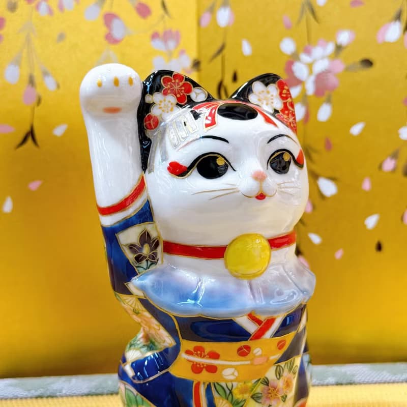 【藝富雙輝】日本清水燒招財貓 | 色繪 - 舞妓富士