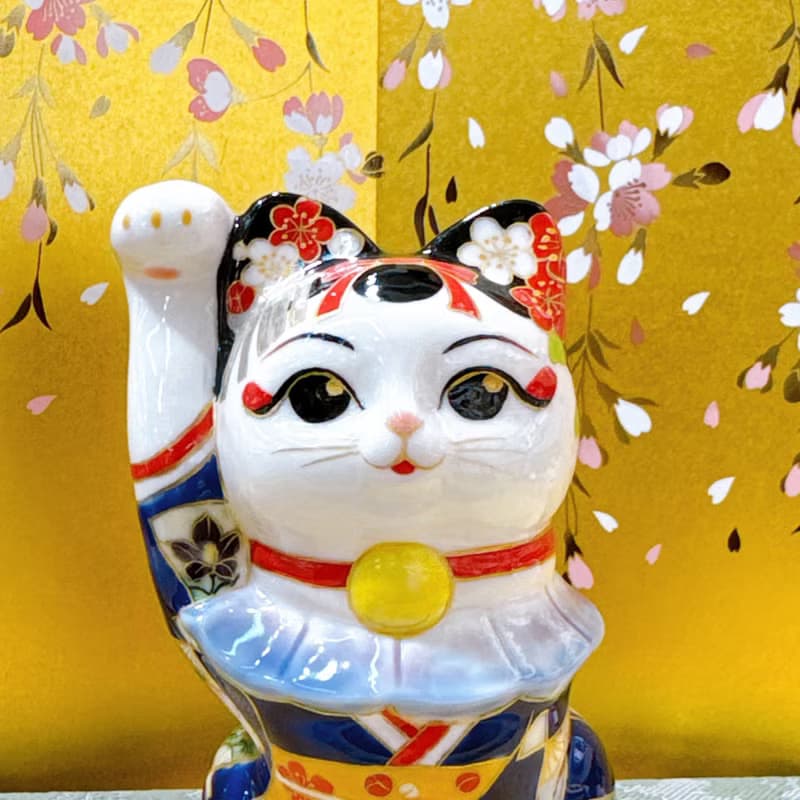 【藝富雙輝】日本清水燒招財貓 | 色繪 - 舞妓富士