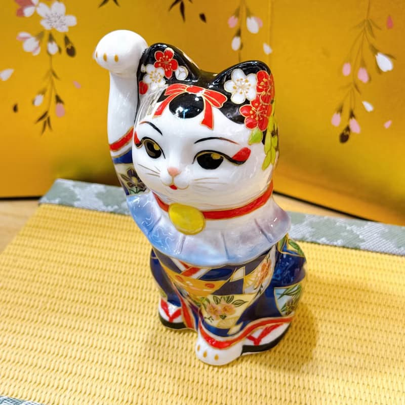 【藝富雙輝】日本清水燒招財貓 | 色繪 - 舞妓富士