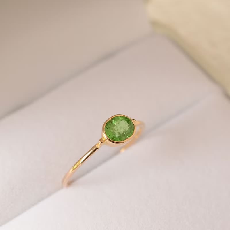 18K金 綠色藍寶石戒指 日本製造 sapphire