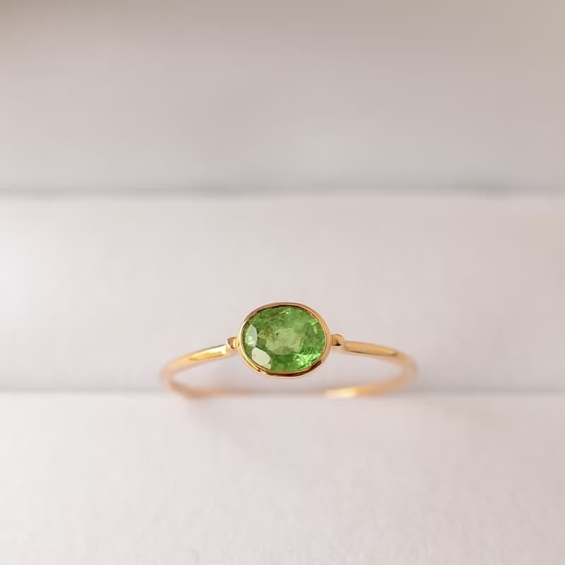 18K金 綠色藍寶石戒指 日本製造 sapphire