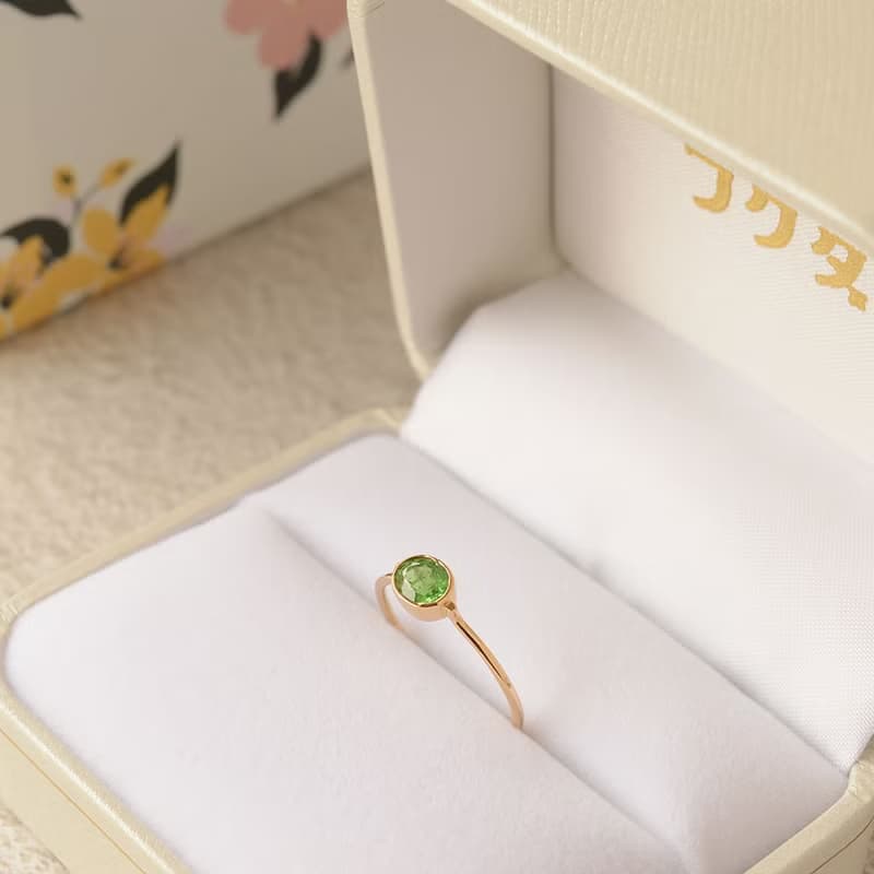 18K金 綠色藍寶石戒指 日本製造 sapphire