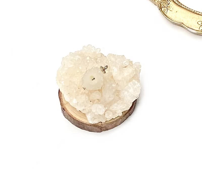 天然原礦黃皮白水晶白晶簇-居家 辦公室 療癒 擺件可消磁晶石飾品
