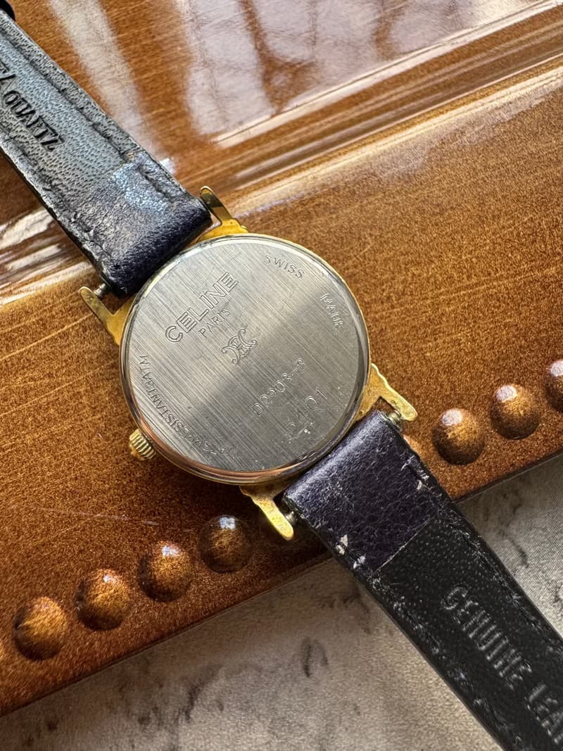 中古正品 Celine 蓆琳 石英真皮手表 古董錶 禮物