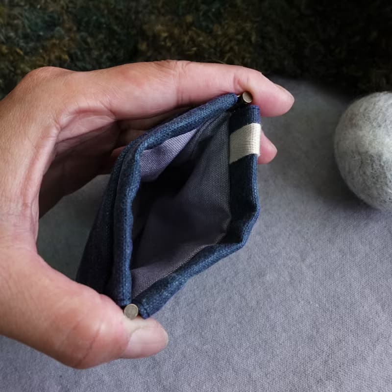 紳士口金 | 丹寧藍 | 彈片口金 零錢包 收納包 萬用包 | 三尺寸
