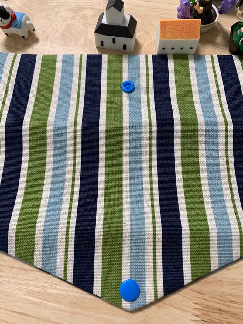 文青風環保純棉筷袋 條紋厚帆布 質感原胚 藍綠相間 日本 潮物