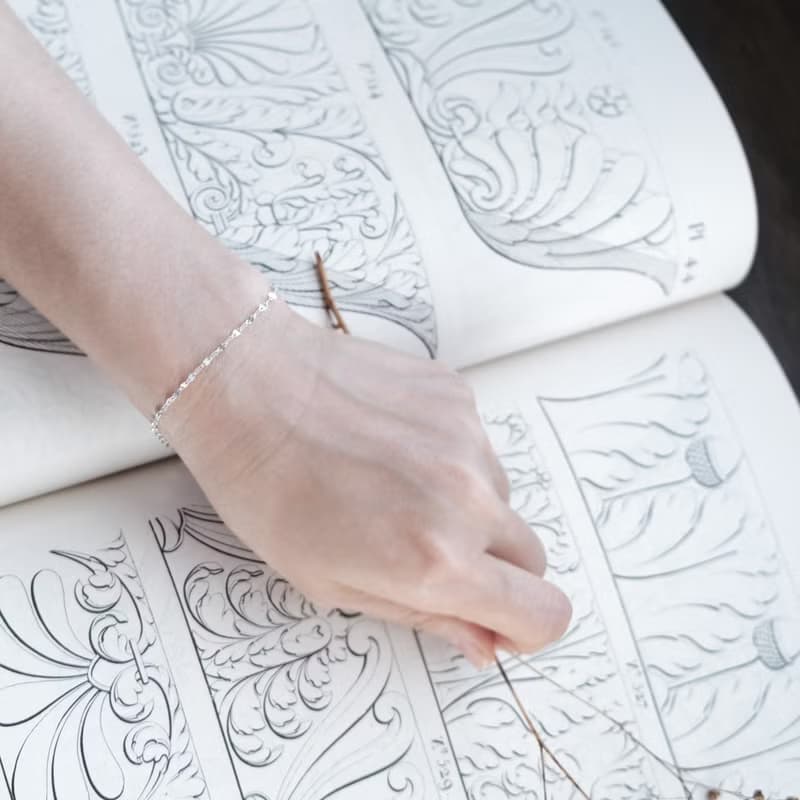 ペタル チェーン ブレスレット シルバー925