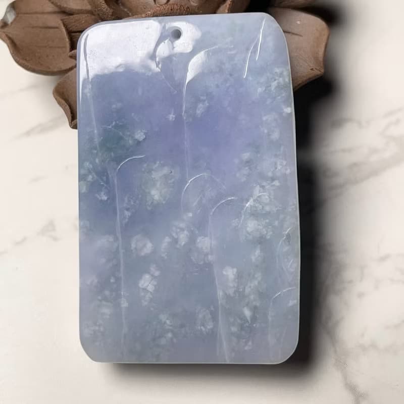 紫羅蘭翡翠山水牌 | 天然緬甸玉翡翠A貨 | 送禮