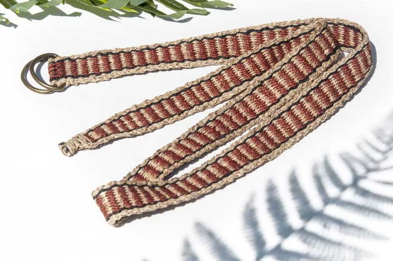 聖誕節男朋友禮物編織棉麻腰帶/編織法皮帶-非洲撒哈拉沙漠旅行