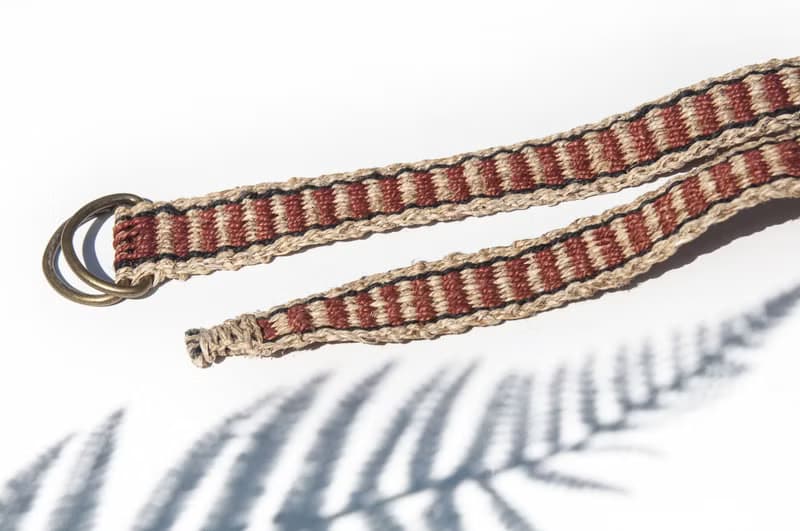 聖誕節男朋友禮物編織棉麻腰帶/編織法皮帶-非洲撒哈拉沙漠旅行