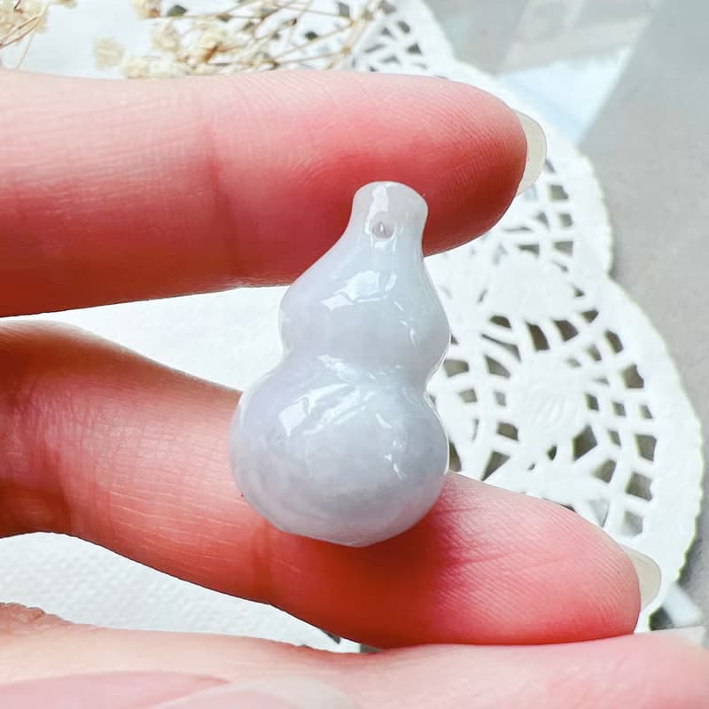 【福祿】白翡翡翠葫蘆 | 天然緬甸A貨翡翠 | 送禮