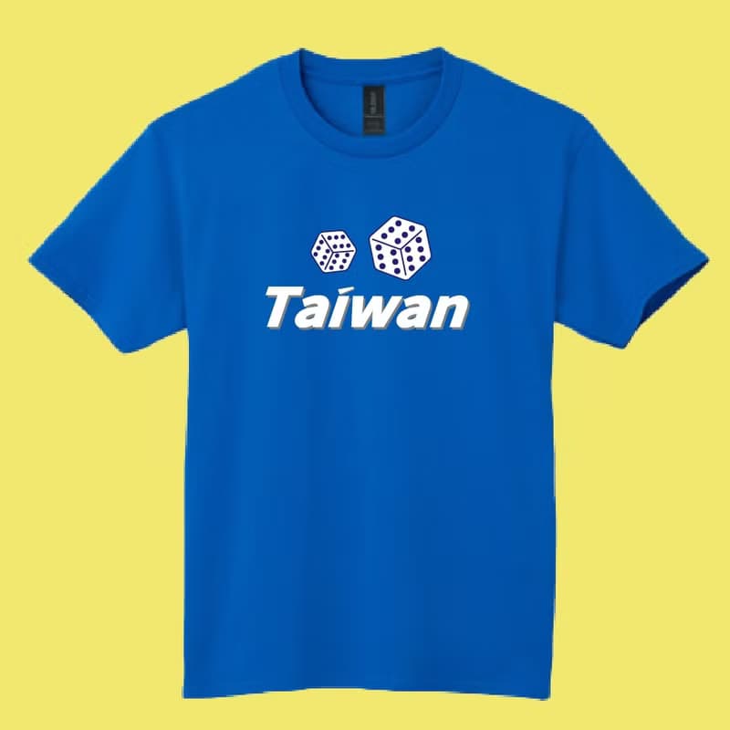 TEAM TAIWAN 棒球 骰子 衣服 骰到六 T恤 落肩 寬版 衣服 T恤 黑
