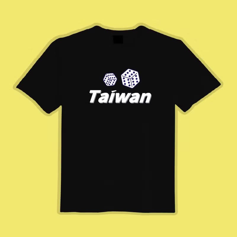 TEAM TAIWAN 棒球 骰子 衣服 骰到六 T恤 落肩 寬版 衣服 T恤 黑