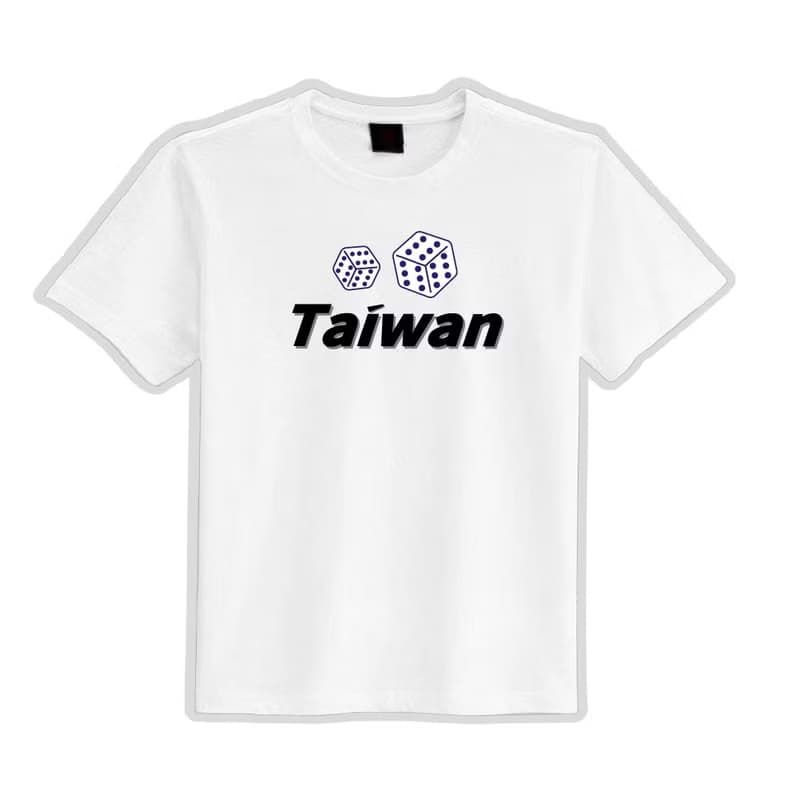 TEAM TAIWAN 棒球 骰子 衣服 骰到六 T恤 落肩 寬版 衣服 T恤 黑