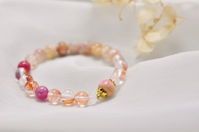 典藏原創 |櫻花瑪瑙/彩膠花/碧璽/阿拉善彩玉/粉晶/碧璽等