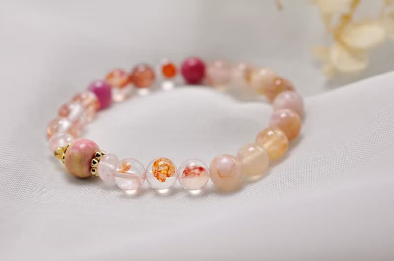 典藏原創 |櫻花瑪瑙/彩膠花/碧璽/阿拉善彩玉/粉晶/碧璽等