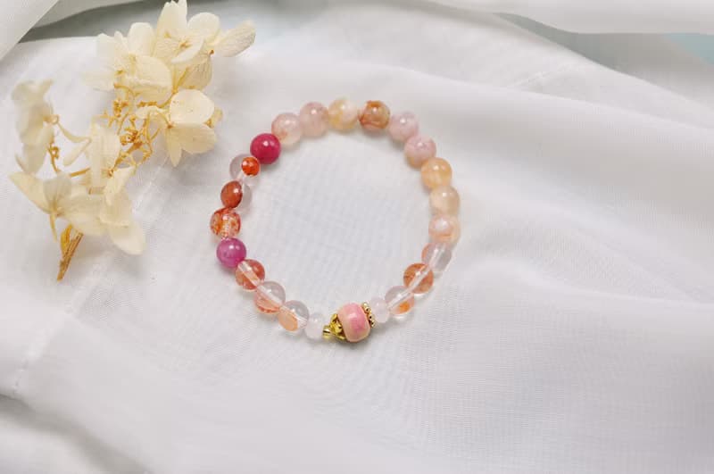 典藏原創 |櫻花瑪瑙/彩膠花/碧璽/阿拉善彩玉/粉晶/碧璽等