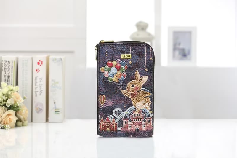 長夾  雙拉鍊夾層 / 防潑水 平織緹花 極星遊樂園 克萊拉