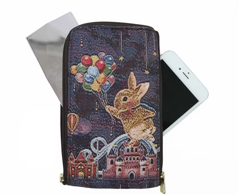 長夾  雙拉鍊夾層 / 防潑水 平織緹花 極星遊樂園 克萊拉