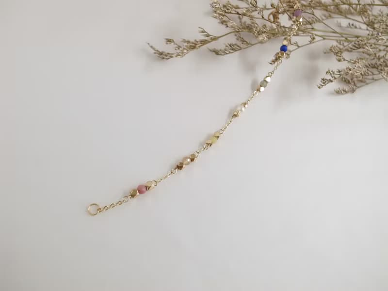 【手鍊】彩虹  14K 包金 注金 珍珠手鍊 物 情人節禮物