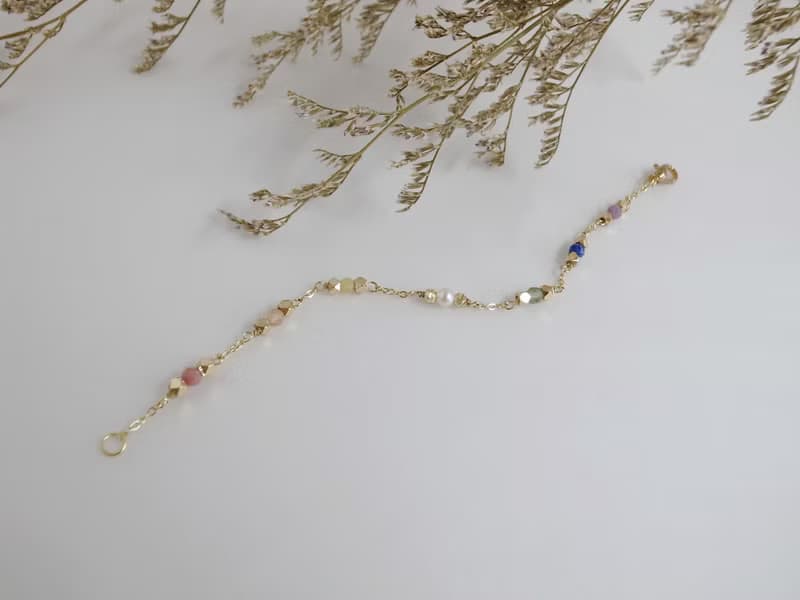【手鍊】彩虹  14K 包金 注金 珍珠手鍊 物 情人節禮物