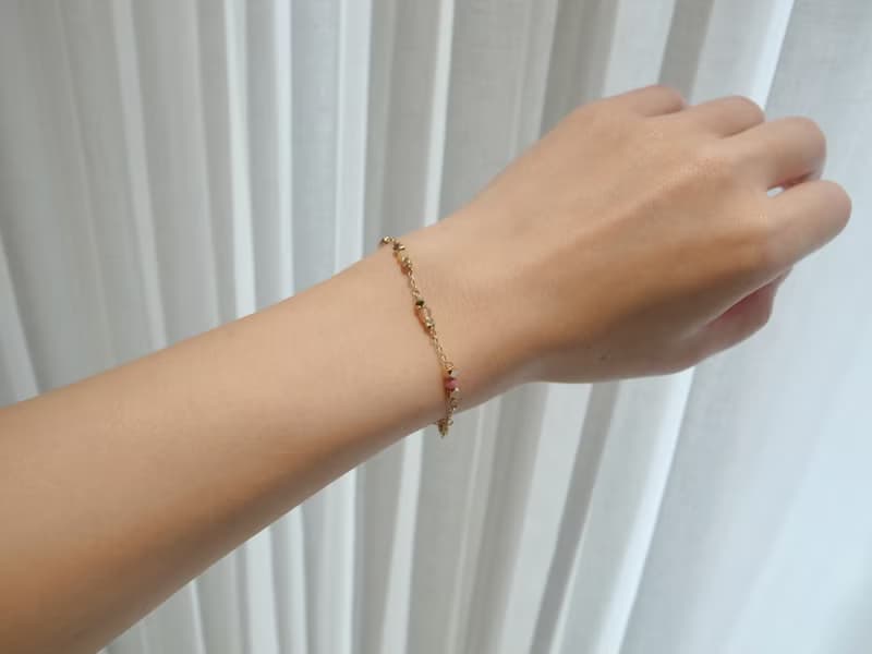 【手鍊】彩虹  14K 包金 注金 珍珠手鍊 物 情人節禮物