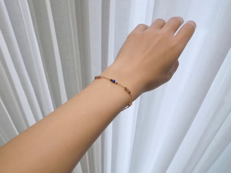 【手鍊】彩虹  14K 包金 注金 珍珠手鍊 物 情人節禮物