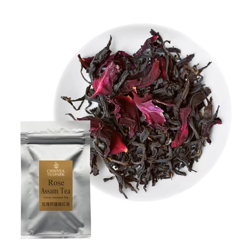 玫瑰阿薩姆紅茶－頂級台灣自然栽培天然窨花手採台茶8號紅茶