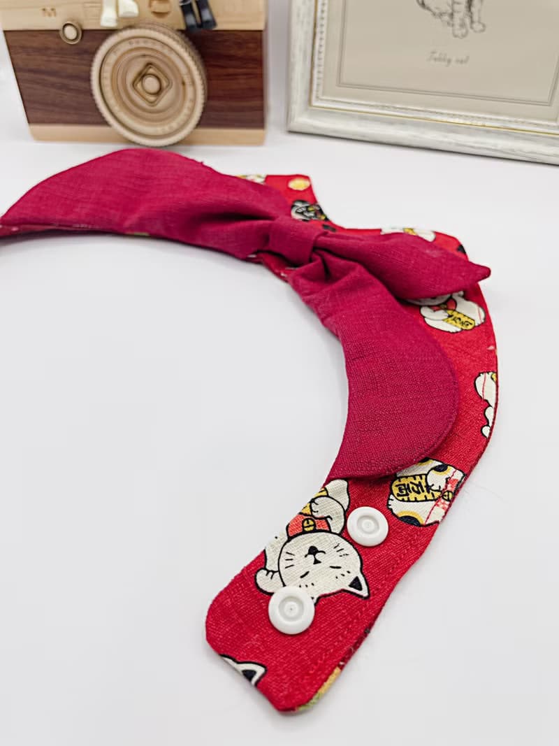 【招財貓】寵物圍兜 寵物項圈領巾圍兜 貓狗領巾