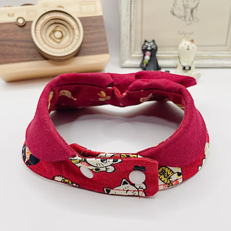 【招財貓】寵物圍兜 寵物項圈領巾圍兜 貓狗領巾