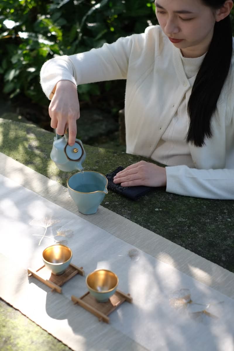 【母親節禮物】陶作坊│懷汝_龍騰雲起典金壺海杯禮盒_粉青