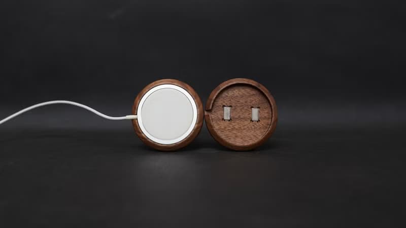 專屬 MagSafe 充電器木製胡桃木收納盒 生日