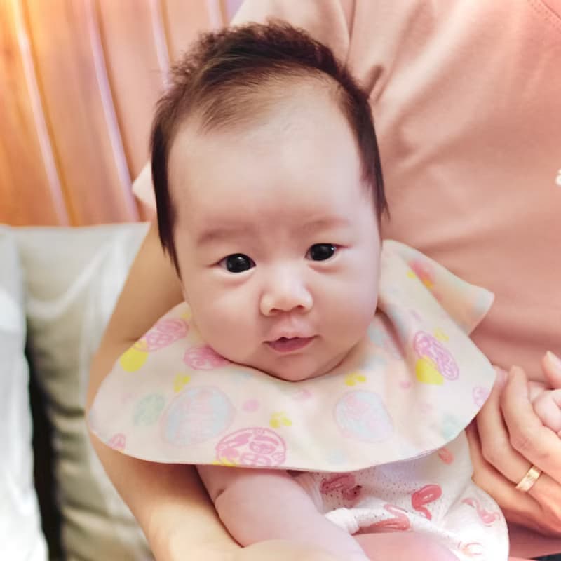 茚Yin Lucky5印花 圍兜兜 口水巾 六重紗柔和親膚 彌月出生禮聖誕