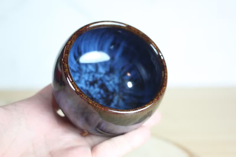 【母親節禮物】150ml 天目釉 手拉坯茶杯 鶯歌名家葉敏祥手作