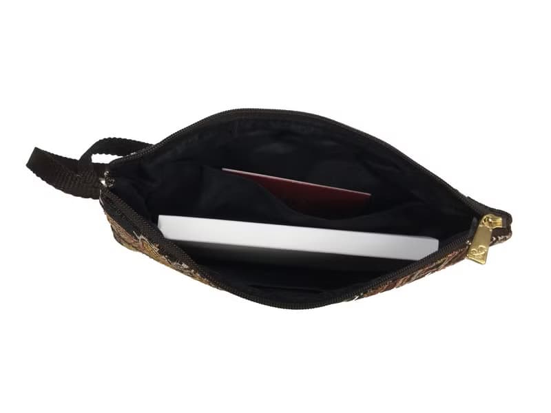 口罩收納包 護照夾 /  防潑水 平織緹花 小編織湖水藍