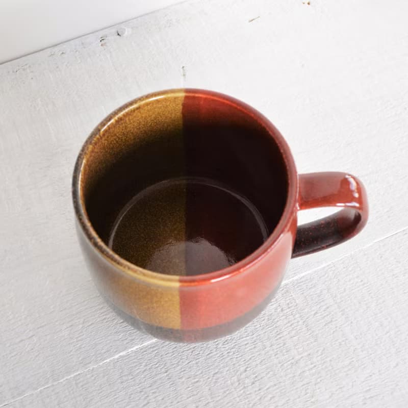 美濃焼　トーンオントーン　マグカップ　赤|ブラウン|マスタード　400ml