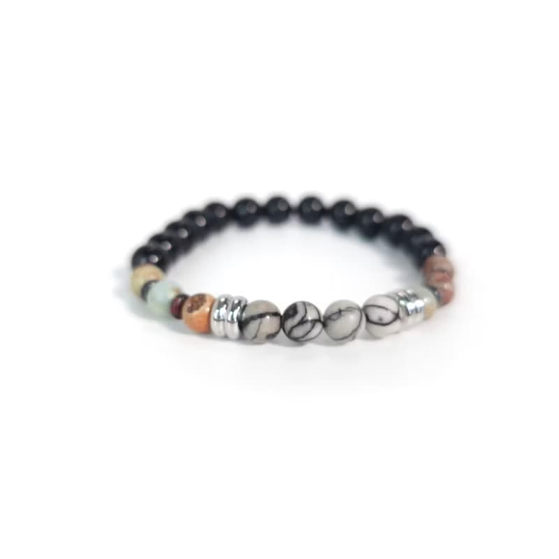 天工巧作(畢卡索黑網路/天然壽山石/烏金黑曜石)(17cm)